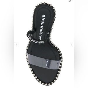 ALEXANDER WANG
Black Nova PVC Strap Heeled Sandals